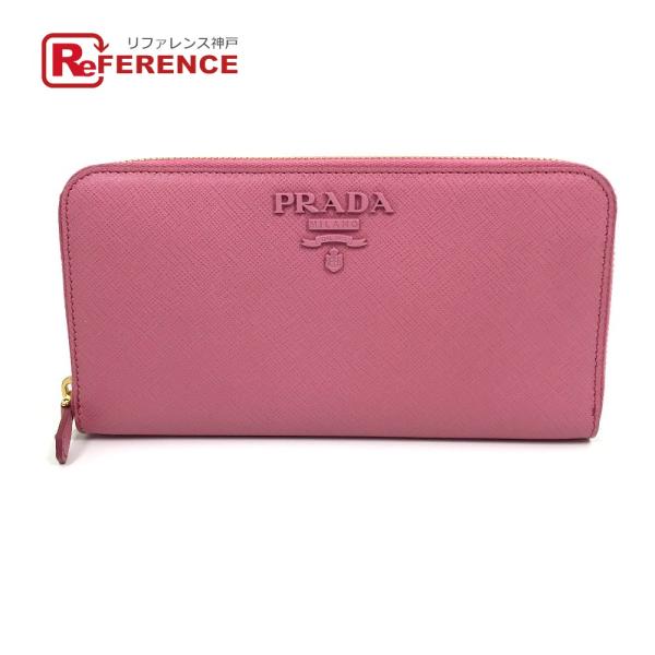 PRADA プラダ 1ML506 サフィアーノ シャイン ラウンドファスナー ロゴ 長財布 BEGO...