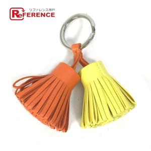 LOEWE（ロエベ） アナグラム チャーム カーフレザー タン ブラック