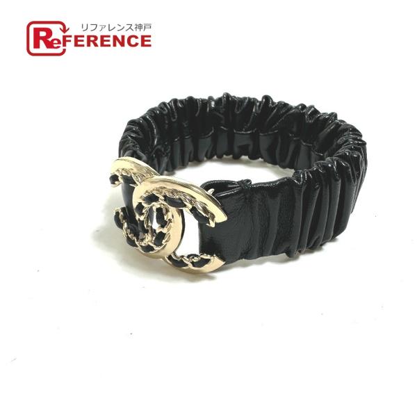 CHANEL シャネル B22P CC ココマーク シュシュ ブラック レディース【中古】