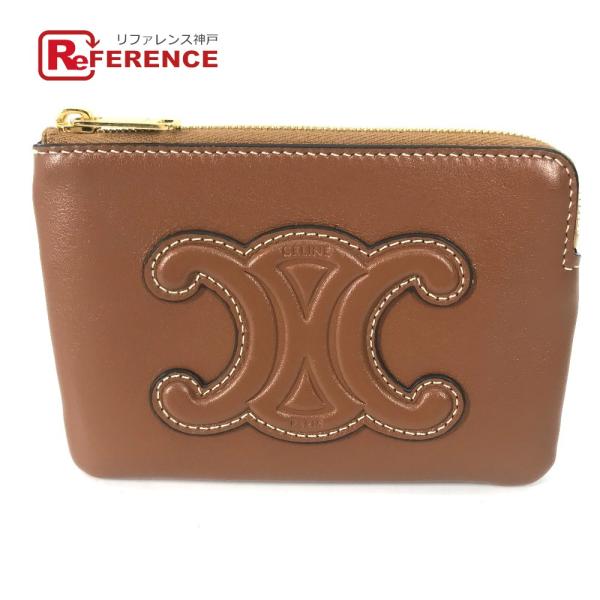 美品 CELINE セリーヌ キーリング付き コインケース 小銭入れ 財布 名刺入れ トリオンフ キ...