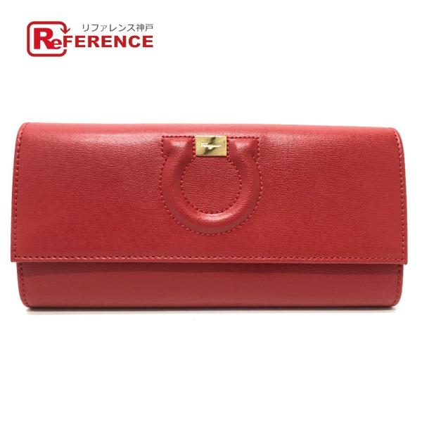 美品 Salvatore Ferragamo サルヴァトーレフェラガモ 二つ折り財布 財布 ガンチー...