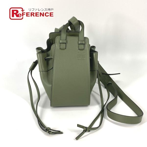 新品同様 LOEWE ロエベ ハンモック ドローストリングバッグ ミニ ハンドバッグ 肩掛け 斜め掛...