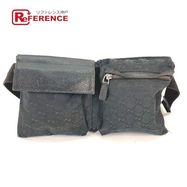 GUCCI グッチ 28566 GG ウエストバッグ ベルトバッグ ボディバッグ ブラック. メンズ...