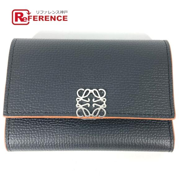 美品 LOEWE ロエベ C821TR2X02 アナグラム トライフォールド ウォレット（ コンパク...