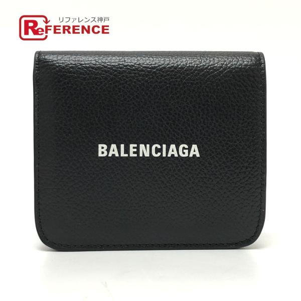 BALENCIAGA バレンシアガ 594216 ロゴ コンパクトウォレット 短財布 2つ折り財布 ...