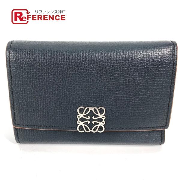 LOEWE ロエベ バーティカル ウォレット スモール コンパクトウォレット アナグラム 3つ折り財...