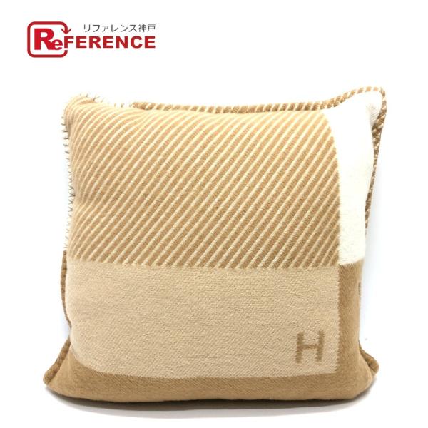 未使用 HERMES エルメス H103423M クッション 《Hリヴィエラ》 雑貨 インテリア イ...