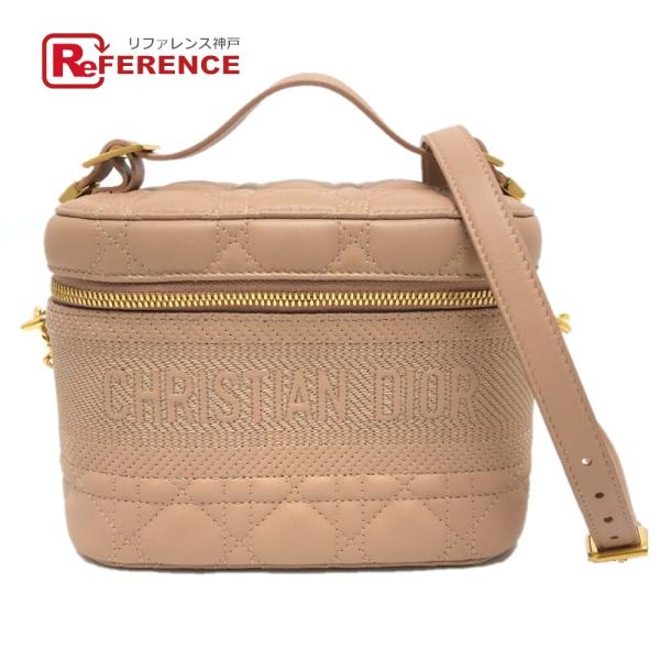 未使用 Dior ディオール スモール ヴァニティ バニティバッグ カナージュステッチ ロゴ 2WA...