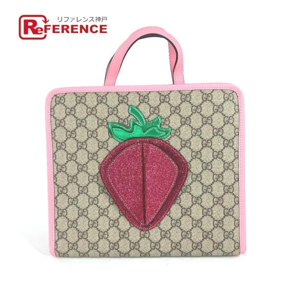 未使用 GUCCI グッチ 630589 ストロベリー イチゴ カバン トートバッグ チルドレンズ ...