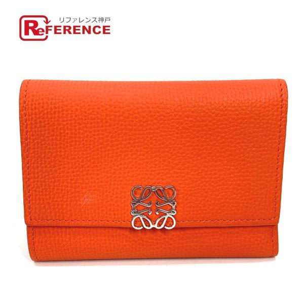 美品 LOEWE ロエベ C821S33X07 バーティカル ウォレット スモールコンパクトウォレッ...