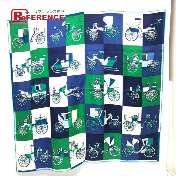 美品 HERMES エルメス カレ90 Voitures Exquises 精巧な馬車 スカーフ ス...