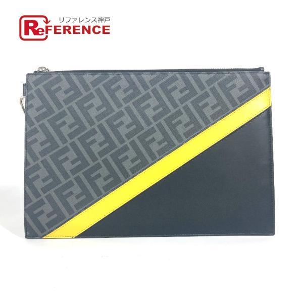 美品 FENDI フェンディ 7N0110 ダイアゴナル ズッカ セカンドバッグ カバン ポーチ フ...