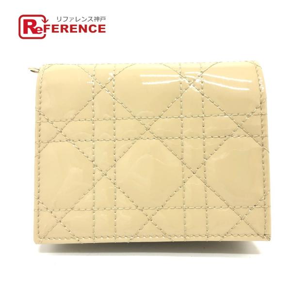 未使用 Dior ディオール レディディオール LADY DIOR ミニウォレット コンパクト 二つ...