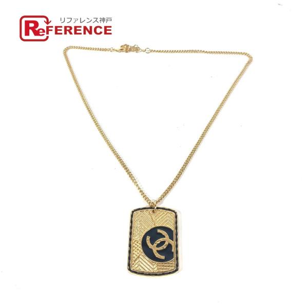 美品 CHANEL シャネル ココマーク CC ドッグタグ プレート アクセサリー チェーンネックレ...