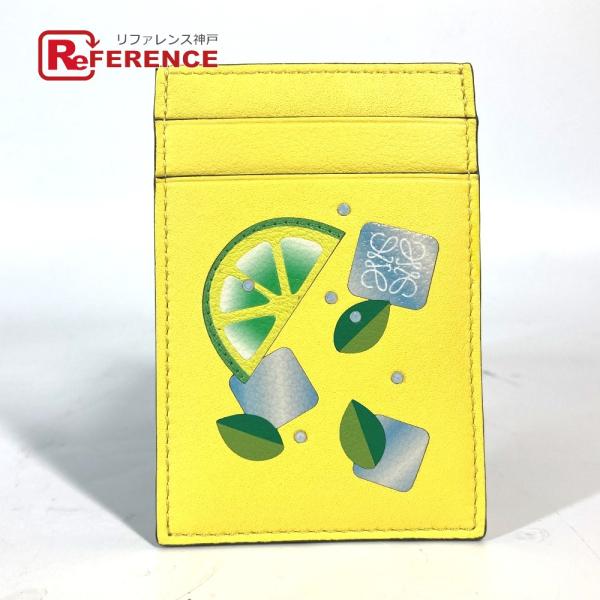 未使用 LOEWE ロエベ アナグラム ロゴ ストーン付き 名刺入れ パスケース  縦型 カードケー...