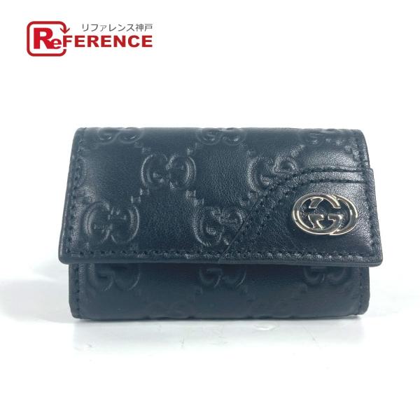 美品 GUCCI グッチ 181680 GG 6連 鍵 6連キーケース グッチシマ キーケース ブラ...