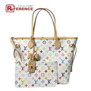 新品 LOUIS VUITTON ルイヴィトン Ｍ27787 ネヴァーフルMM ポーチ付き LV × TM 村上隆コラボ トートバッグ ブロン ホワイト【新品】