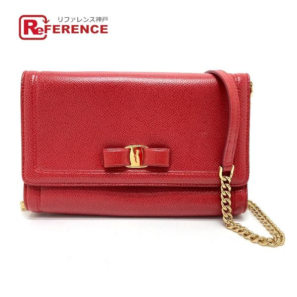 Salvatore Ferragamo サルヴァトーレフェラガモ ヴァラ リボン クラッチバッグ チ...