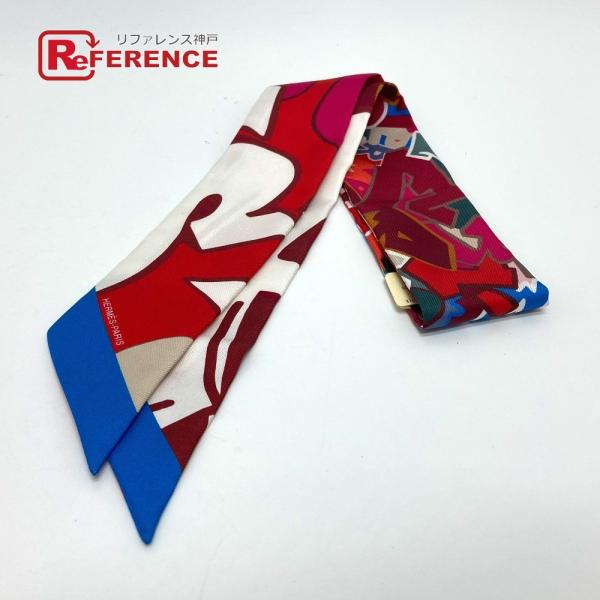 未使用 HERMES エルメス グラフィック ツイリー シルクスカーフ バッグアクセサリー スカーフ...