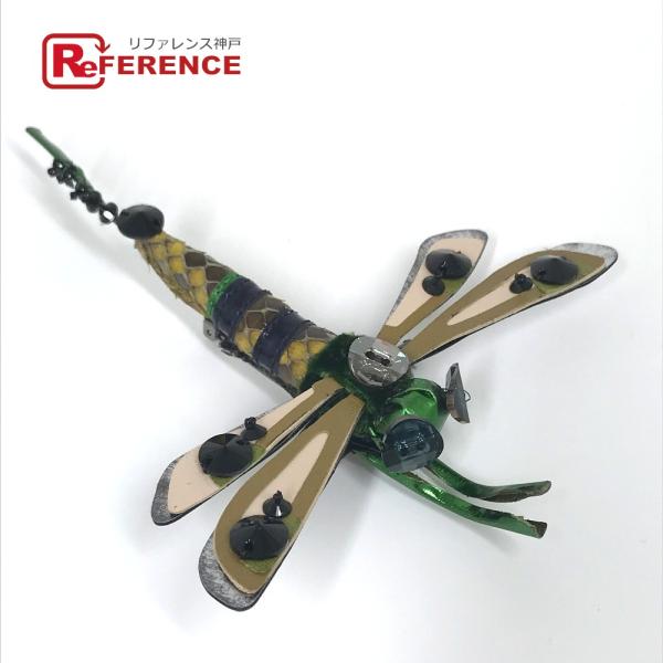 MIUMIU ミュウミュウ アクセサリー ファッション小物 ピンブローチ トンボ ブローチ グリーン...