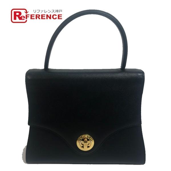 GIVENCHY ジバンシィ 2WAY ショルダーバッグ ヴィンテージ ハンドバッグ レザー ブラッ...