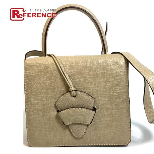 LOEWE ロエベ バルセロナ 2WAY ショルダーバッグ ハンドバッグ レザー ベージュ レディー...