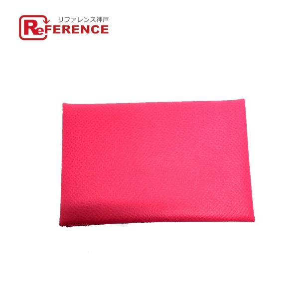 HERMES エルメス カルヴィ 名刺入れ コインケース 小物 二つ折り カードケース ローズティリ...