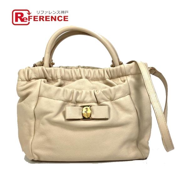 Salvatore Ferragamo サルヴァトーレフェラガモ ヴァラ ジョーゼット 2WAY シ...