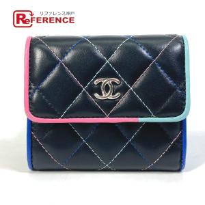 V Stitch シャネル 財布 レディース シェブロン ラウンドファスナー長