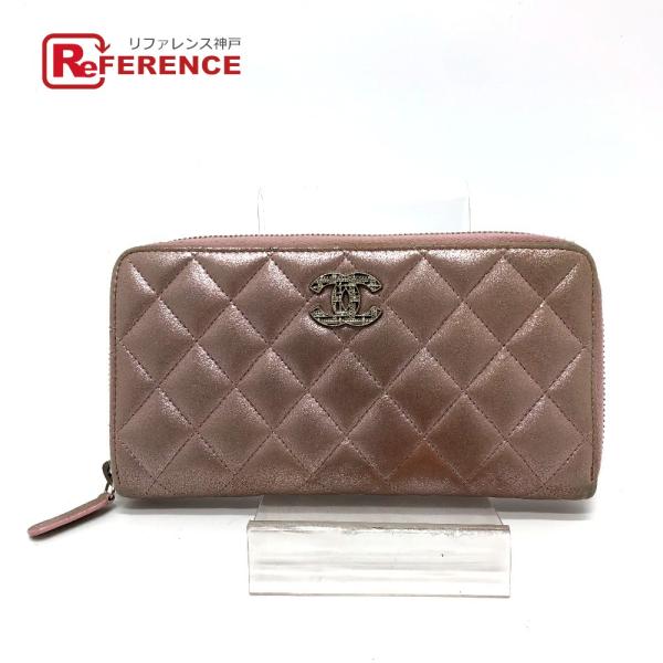 CHANEL シャネル A80003 ココマーク チェーンミー マトラッセ ラウンドファスナー 長財...