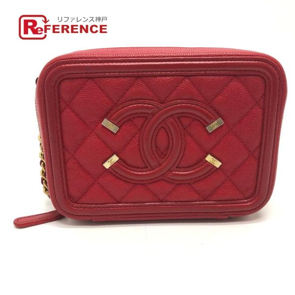 CHANEL シャネル A84452 CC フィリグリー マトラッセ チェーン ミニ ショルダーバッ...
