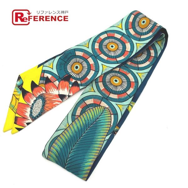 HERMES エルメス ジャングル ツイリー スカーフ シルク マルチカラー レディース【中古】