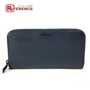 PRADA プラダ サフィアーノコンパクトジップウォレット 財布 ブラック  