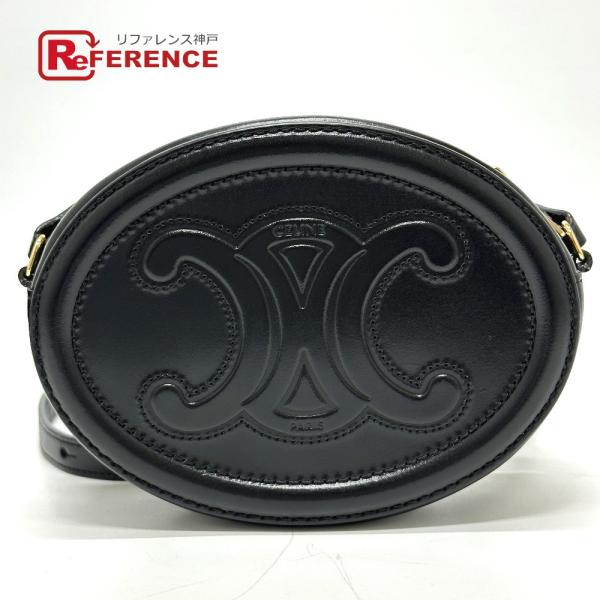 CELINE セリーヌ トリオンフ オーバルパース キュイル クロスボディ カバン  ショルダーバッ...