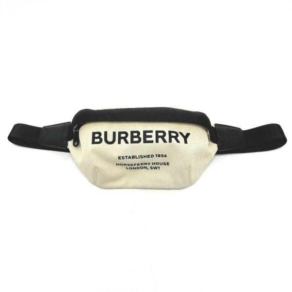 BURBERRY バーバリー 8014641 ロゴ ミディアム ホースフェリープリント バムバッグ ...