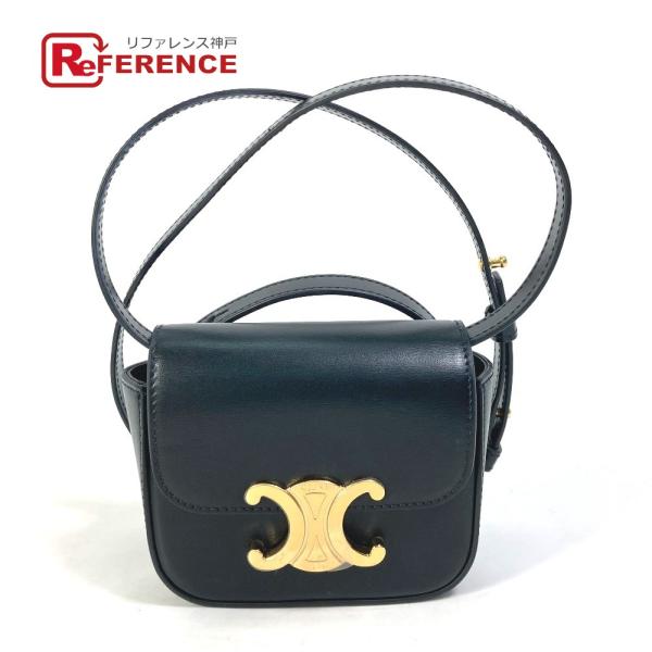 新品同様 CELINE セリーヌ ミニ トリオンフ マイクロバッグ カバン 斜め掛け ポシェット シ...