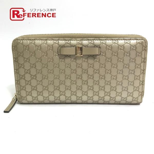 GUCCI グッチ 388680 ラウンドファスナー GG ロングウォレット グッチシマ 長財布 ゴ...