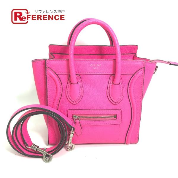 CELINE セリーヌ 189243 ラゲージナノ ショッパー 2WAY ショルダーバッグ トートバ...