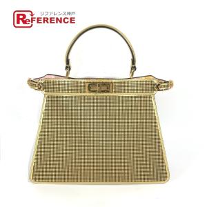 FENDI  ズッカ柄ハンドバッグ  8BN069 ナイロンキャンバス・レザー FENDI（フェンディ） ズッカ柄 ハンドバッグ キャンバス レザー