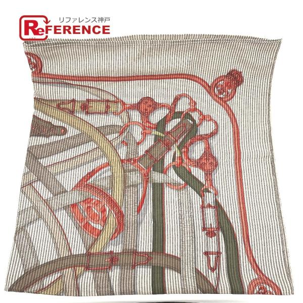 HERMES エルメス カレ ジェアン 140 ストール  カヴァルカドゥール ストライプ ショール...