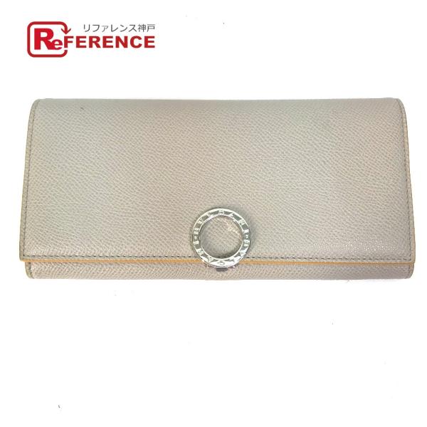 BVLGARI ブルガリ ロゴクリップ 2つ折り ブルガリ ブルガリ 2つ折り財布 グレー×イエロー...