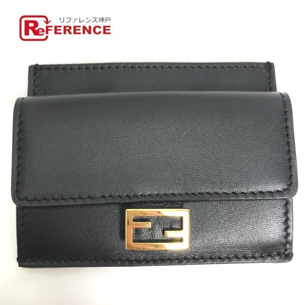 FENDI フェンディ 8M0423 バゲット カードホルダー 小銭入れ 財布 コインケース ブラッ...