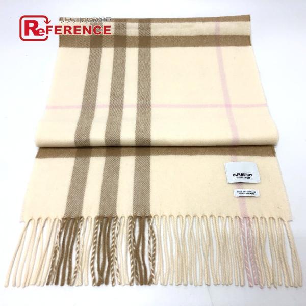BURBERRY バーバリー 8020814 ロゴ ストール ショール フリンジ チェック マフラー...