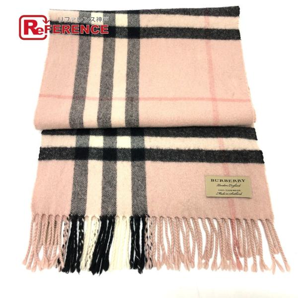 BURBERRY バーバリー 3994133 ロゴ ストール ショール フリンジ チェック マフラー...