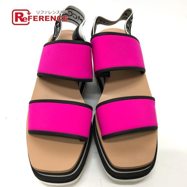 Stella McCartney ステラマッカートニー 厚底 ロゴ サンダル ピンク レディース【中...