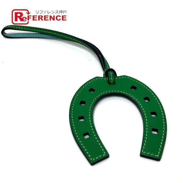 HERMES エルメス パドック シュバル 馬蹄 ホースシュー バッグチャーム コルヴェール/ブルー...