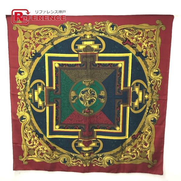 HERMES エルメス カレジェアン 140 ショール ストール マフラー スカーフ マルチカラー ...