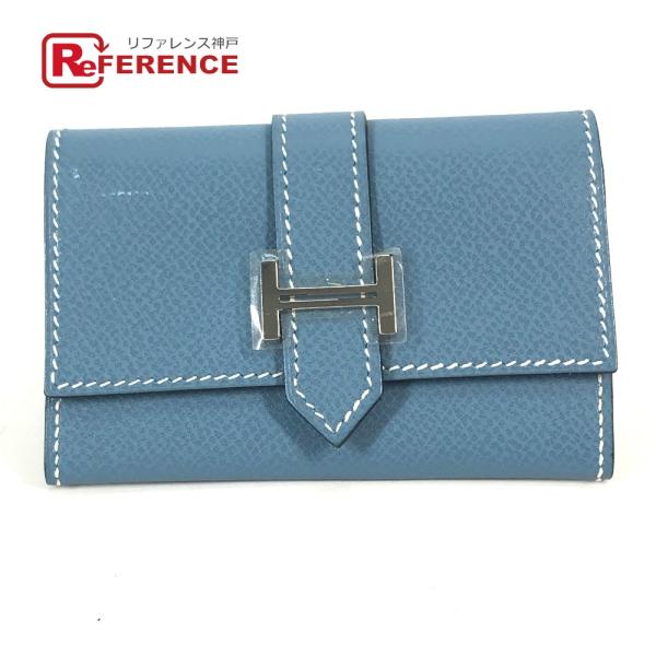 美品 HERMES エルメス ベアン 名刺入れ パスケース コインケース 財布 小銭入れ カードケー...