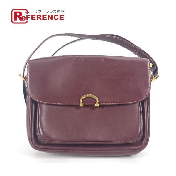 CARTIER カルティエ ヴィンテージ 斜め掛け ポシェット カバン マストライン ショルダーバッ...