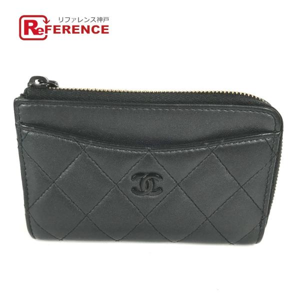 CHANEL シャネル AP3179 CC ココマーク マトラッセ フラグメントケース 財布 ソーブ...